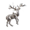 PTMD Christmas decoration Reindeer Kioga - 12x4x12 cm - Plastic - Silver - Set of 4
