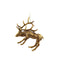 PTMD Christmas decoration Reindeer Kioga - 12x4x12 cm - Plastic - Gold - Set of 4