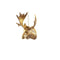 PTMD Christmas decoration Reindeer Kioga - 12x4x12 cm - Plastic - Gold - Set of 4