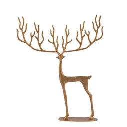 PTMD Christmas decoration Reindeer Sandor - 52x10x48 cm - Aluminum - Gold