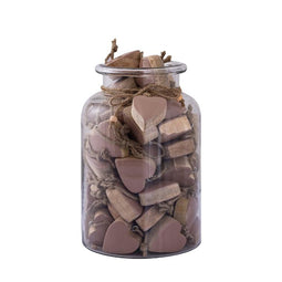 PTMD Christmas decoration Heart Mordane - 16x16x26 cm - Wood - Beige