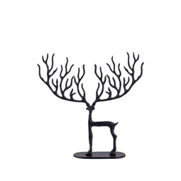 PTMD Christmas decoration Reindeer Sandor - 43x10x36 cm - Aluminum - Black