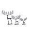 PTMD Christmas decoration Reindeer Sandor - 43x10x36 cm - Aluminum - Black