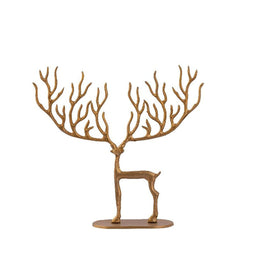 PTMD Christmas decoration Reindeer Sandor - 43x10x36 cm - Aluminum - Gold