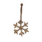 PTMD Christmas decoration Snowflake Myrcella - 10x10x11 cm - Aluminum - Gold