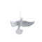 PTMD Christmas decoration Bird Jabber - 14x4x19 cm - Plastic - Silver - Set of 4