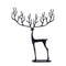 PTMD Christmas decoration Reindeer Sandor - 52x10x48 cm - Aluminum - Black
