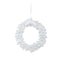 PTMD Christmas decoration Bird Jabber - 14x4x19 cm - Plastic - White - Set of 4