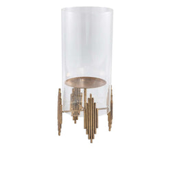 PTMD Lindor Round Lantern - H38 x Ø17 cm - Metal - Gold