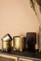 PTMD Mardix Round Flowerpot - H12 x Ø12.5 cm - Ceramic - Gold