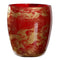PTMD Mayla Tealight Marble - H13 x Ø11 cm - Glass - Dark red
