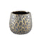 PTMD Merle Round Flower Pot - H16.5 x Ø18 cm - Ceramic - Gold