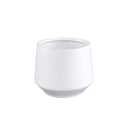 PTMD Mexa Round Flowerpot - H13 x Ø15.5 cm - Ceramic - White