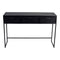 PTMD Myah Sidetable with 3 drawers - 120 x 37 x 80 cm - Rattan - Black