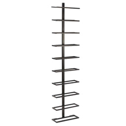 PTMD Nikita Vertical Wine Rack Wall - 10 x 27 x 116 cm - Iron - Black