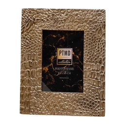 PTMD Nile Rectangular Photo Frame - 27 x 1 x 21 cm - Aluminum - Gold