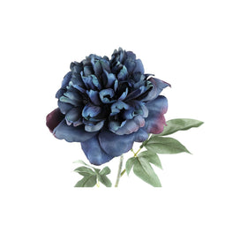 PTMD Peony Artificial Flower - 28 x 26 x 88 cm - Plastic - Dark blue