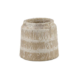 PTMD Rayan Round Flower Pot - H17 x Ø18.5 cm - Ceramic - Green