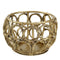 PTMD Rustin Round Tealight Holder - H6 x Ø8 cm - Metal - Gold