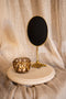 PTMD Rustin Round Tealight Holder - H6 x Ø8 cm - Metal - Gold