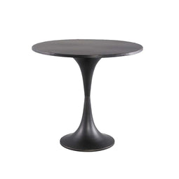 PTMD Saldis Round Side Table - H44.5 x Ø48 cm - Metal - Black