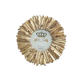 PTMD Shara Round Photo Frame - 20 x 2.5 x 20.5 cm - Poly - Gold