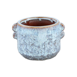 PTMD Shay Flowerpot - 13 x 11 x 9 cm - Ceramic - Blue