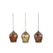 PTMD Table lamp Olare - 9x9x14 cm - Glass - Multi-colored - Set of 3