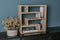 PTMD Tarrin gray wooden wall rack square size in cm: 50 x 20 x 50