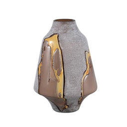 PTMD Vase Nevil - 25x25x36 cm - Glass - Brown