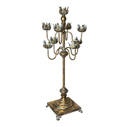 PTMD Zilvy Candlestick made of iron high size in cm: 41 x 40 x 94 - Gold