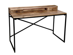 SVJ Desk Rectangular - 55 x 120 x 88 cm - Iron/Wood - Black/Brown