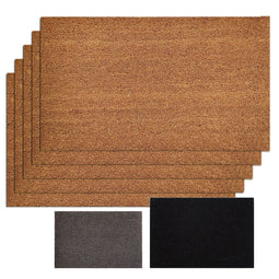 SVJ Doormat Rectangular - 80x100x1 cm - Coconut - Natural - Set of 5