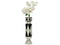 SVJ Home Decorations Graphic Vase - 11x11x39 cm - Earthenware - Black