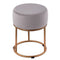 SVJ Stool Round - 32 x 32 x 42 cm - Iron/Polyester - Light gray