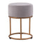 SVJ Stool Round - 32 x 32 x 42 cm - Iron/Polyester - Light gray