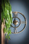 PTMD Emila Round Clock - 30 x 5 x 30 cm - Stainless steel - Gold