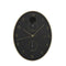 Mica Decorations Andy Wall Clock - 27.5x4.5x35 cm - Aluminum - Black