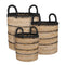 Mica Decorations Callo Baskets - H55xØ42 cm - Black - Set of 3