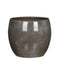 Mica Decorations lester round flower pot dark gray size in cm: 26 x 28