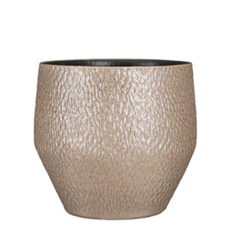Mica Decorations Morris Round Flower Pot - H30xØ32 cm - Ceramic - Taupe