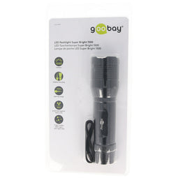 LED flashlight Super Bright 1500 - ideal for work, leisure, sports, camping, fishing, hunting and br