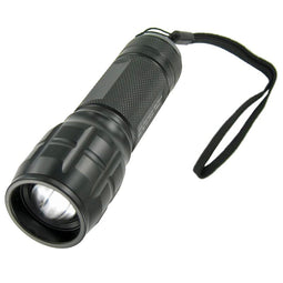 LED flashlight up to 120 meters lighting range including batteries