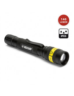 Velamp KOST, tactical flashlight, CREE XPE-R3 LED, focusable, extremely light, 140 lumens, batteries