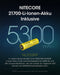 Nitecore MH12 Pro LED flashlight 5300mAh Li-ion 3300 lumens UHi 40 LED 505m beam range