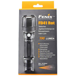 Red light Fenix FD41 Red Cree XP-E2 LED, focusable with a red LED for hunting etc. (no white LED)