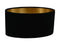 HSM Collection Oval lampshade - ø38x19 - Black/gold - Velours
