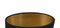 HSM Collection Oval lampshade - ø38x19 - Black/gold - Velours