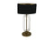 HSM Collection Oval lampshade - ø38x19 - Black/gold - Velours