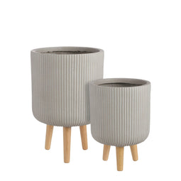 Mica Decorations Fernando Planters - H47xØ30 cm - Beige